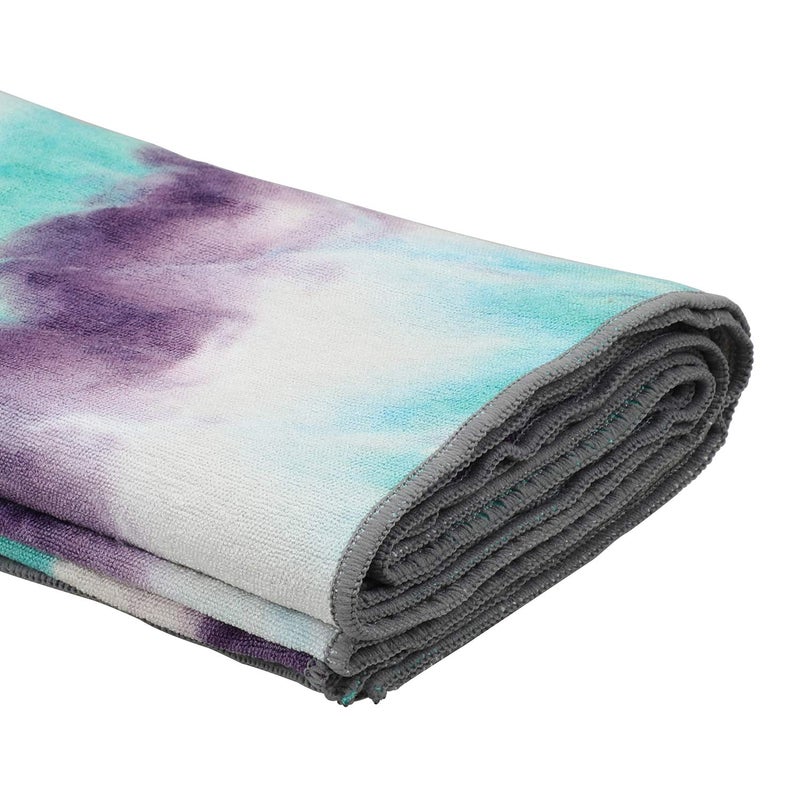 Pefi Yoga Towels , Non Slip Hot Yoga Towel Skidless Waffle Texture, 100% Absorbent Odorless Microfiber Yoga Blanket, Standard Sized 24 inchx72 inch Mat Towel,for Hot Yoga, Bikram, Pilates (Green & Pink) - Image 2